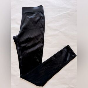 Black Hi-Shine Leggings Metallic Express